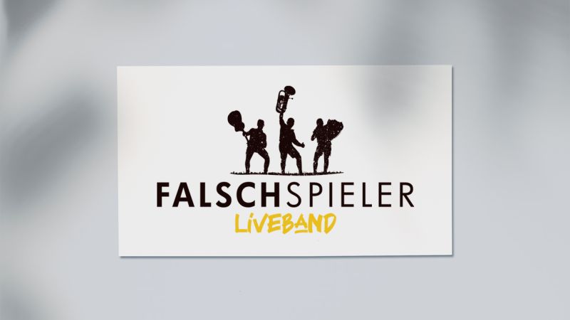 Logodesign Falschspieler Liveband